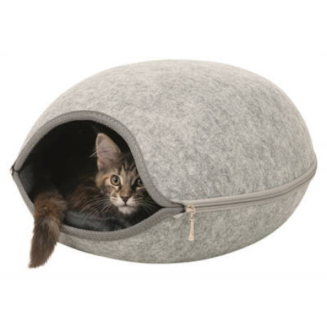 Trixie kattenmand Relax Iglo Luna Lichtgrijs 40X24X46 cm afbeelding3 - 1