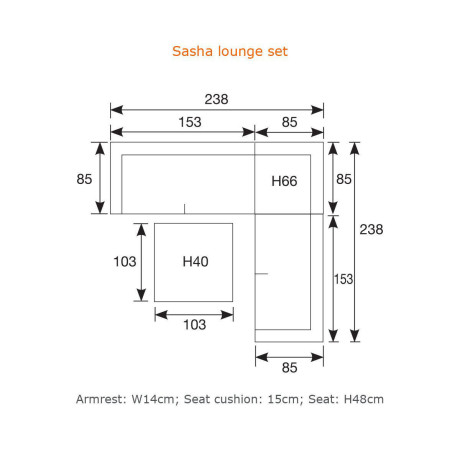 Garden Impressions Garden Impressions Sasha lounge set 4-dlg - carbon black/ zwart afbeelding3 - 1