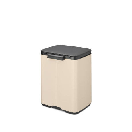 Brabantia Bo afvalemmer 7L met kunststof binnenemmer - Soft Beige afbeelding3 - 1