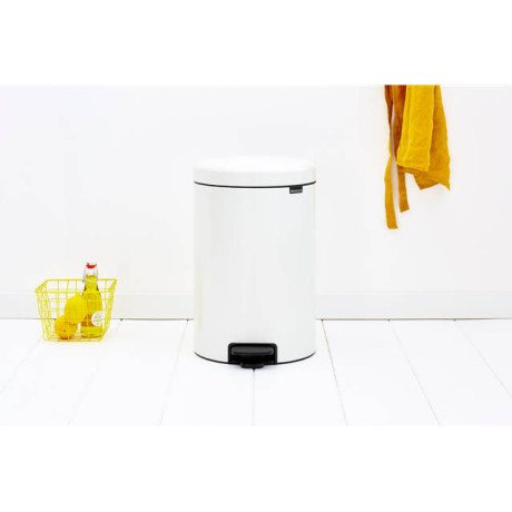 Brabantia NewIcon pedaalemmer 20L met kunststof binnenemmer - White afbeelding3 - 1