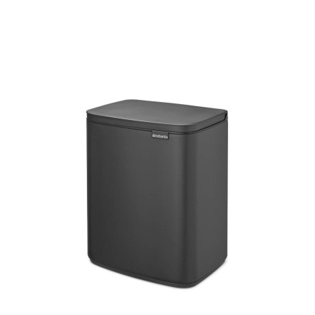 Brabantia Bo afvalemmer 12L met kunststof binnenemmer - Mineral Infinite Grey afbeelding3 - 1