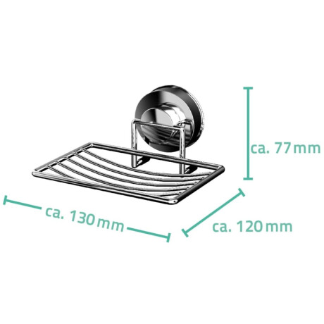 RIDDER Douchezeepbakje 13x12x7,7 cm chroom 12040100 afbeelding3 - 1