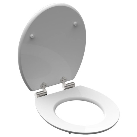 SCHÜTTE Toiletbril met soft-close GREY STEEL MDF hoogglans afbeelding3 - 1