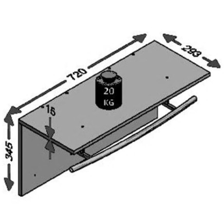 FMD Wandkapstok 72x29,3x34,5 cm zandeikenkleurig afbeelding3 - 1