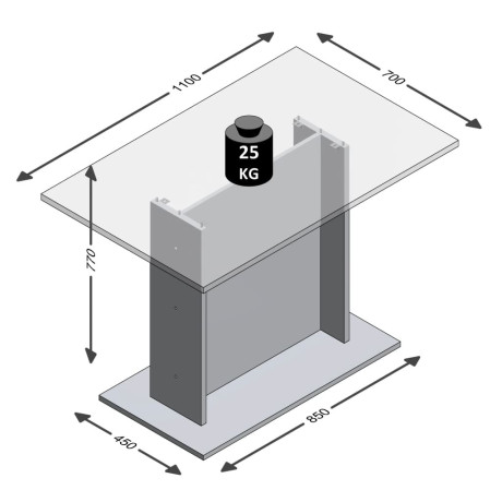 FMD Eettafel 110 cm eikenkleurig afbeelding3 - 1