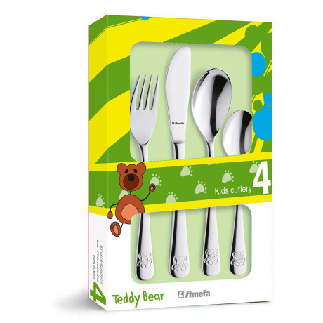 Amefa bestekset kids teddy (kinderen) (4-delig) (1 pers.) afbeelding3 - 1