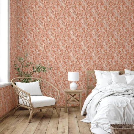 DUTCH WALLCOVERINGS Behang Mae oranje en beige afbeelding3 - 1