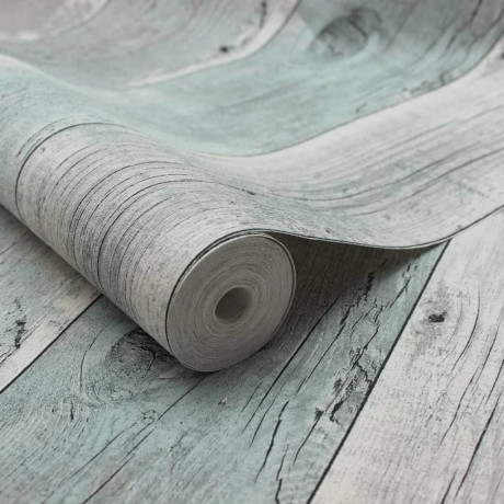 Noordwand Topchic Behang Wooden Planks grijs en blauw afbeelding3 - 1