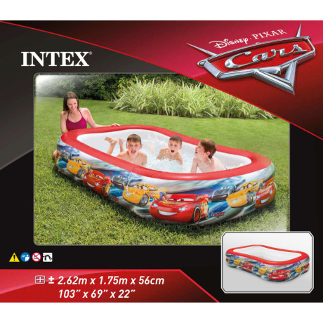 INTEX Zwembad Swim Center Cars 262x175x56 cm meerkleurig afbeelding3 - 1