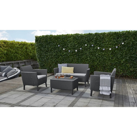 Keter 8-delige Loungeset Salemo grafietkleurig 236629 afbeelding3 - 1