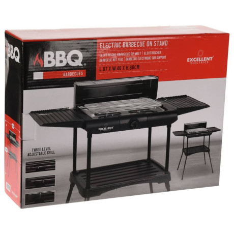 ProGarden Barbecue elektrisch op standaard 2000 W zwart afbeelding3 - 1