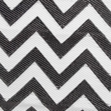 Bo-Camp Buitenkleed Chill mat Wave M 2x1,8 m zwart en wit afbeelding3 - 1
