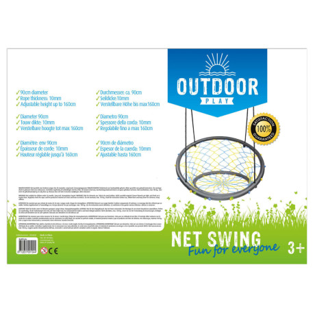 OUTDOOR PLAY Nestschommel met net 90 cm afbeelding3 - 1