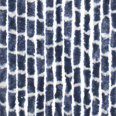 Travellife Vliegengordijn Chenille Stripe 185x56 cm blauw en wit afbeelding3 - 1