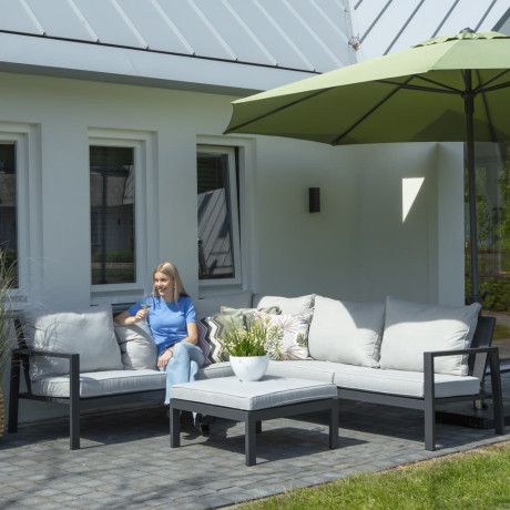 Madison Loungesethoes 255x255x70 cm grijs afbeelding3 - 1