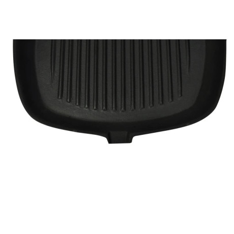 vidaXL Grillpan met houten handvat gietijzer 20x20 cm afbeelding3 - 1