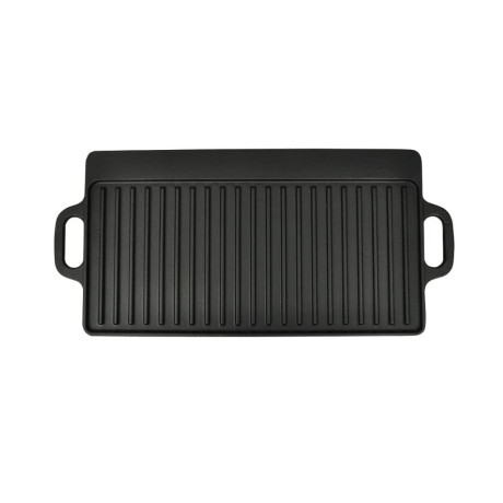 vidaXL Grillplaat gietijzer dubbelzijdig 38x23 cm 2 st afbeelding3 - 1