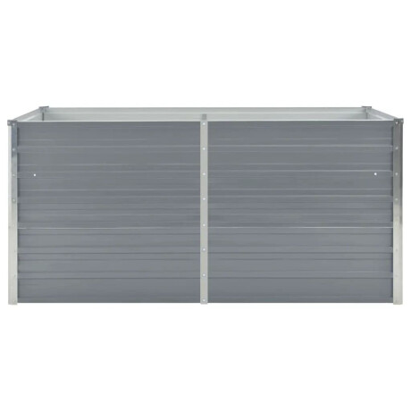 vidaXL Plantenbak verhoogd 160x80x77 cm gegalvaniseerd staal grijs afbeelding3 - 1