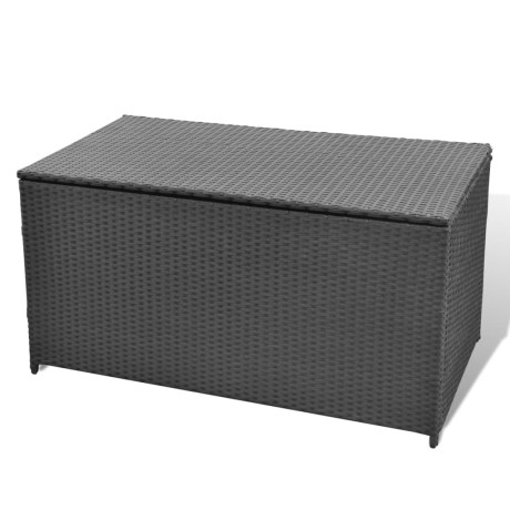 vidaXL Tuinbox 120x50x60 cm poly rattan zwart afbeelding3 - 1