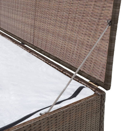 vidaXL Tuinbox 120x50x60 cm poly rattan bruin afbeelding3 - 1