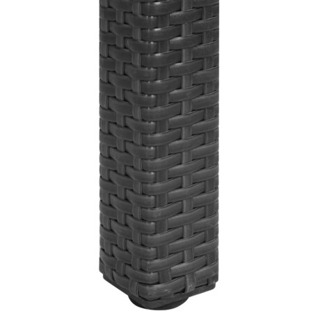 vidaXL Tuintafel 150x90x75 cm poly rattan zwart afbeelding3 - 1