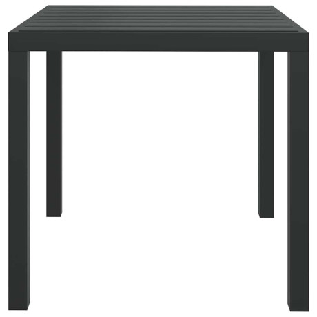 vidaXL Tuintafel 80x80x74 cm aluminium en HKC zwart afbeelding3 - 1