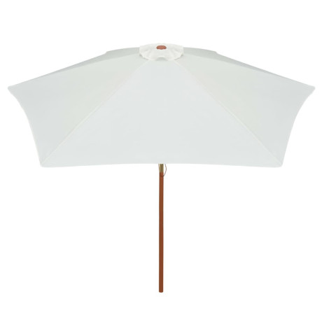 vidaXL Parasol 270x270 cm houten paal crèmewit afbeelding3 - 1