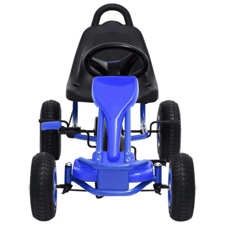 vidaXL Skelter met pedalen en pneumatische banden blauw afbeelding3 - 1