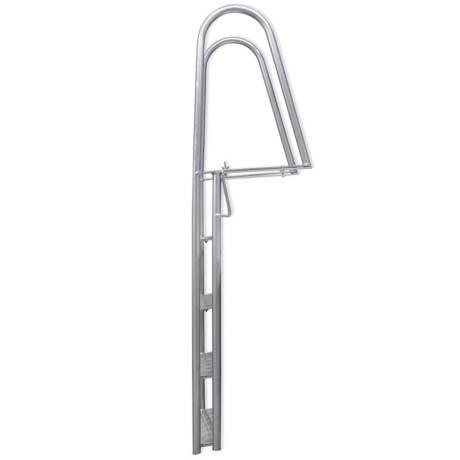 vidaXL Dok/zwembadladder met 4 treden aluminium 167 cm afbeelding3 - 1