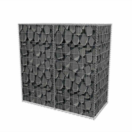 vidaXL Gabion mand 100x50x100 cm gegalvaniseerd staal afbeelding3 - 1