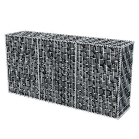 vidaXL Gabion mand 200x50x100 cm gegalvaniseerd staal afbeelding3 - 1