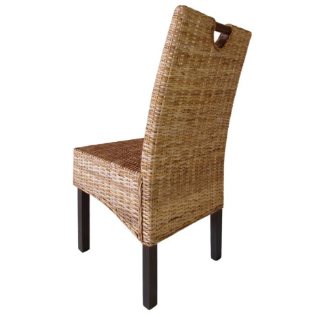 vidaXL Eetkamerstoelen Kubu 2 stuks rattan mangohout afbeelding3 - 1