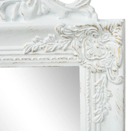 vidaXL Spiegel vrijstaand barok stijl 160x40 cm wit afbeelding3 - 1