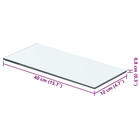 vidaXL Wandschap transparant 40x12 cm glas afbeelding3 - 1
