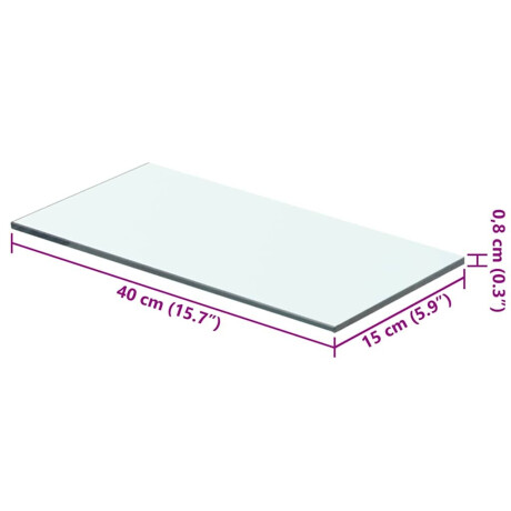 vidaXL Wandschap transparant 40x15 cm glas afbeelding3 - 1