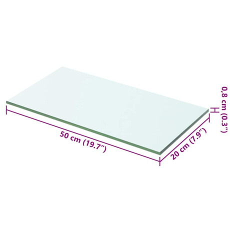 vidaXL Wandschap transparant 50x20 cm glas afbeelding3 - 1