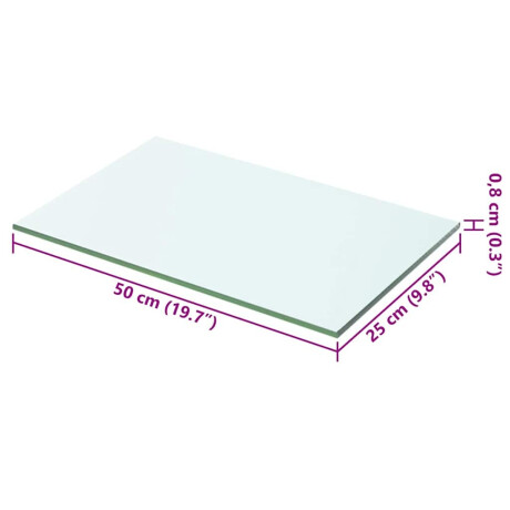 vidaXL Wandschap transparant 50x25 cm glas afbeelding3 - 1