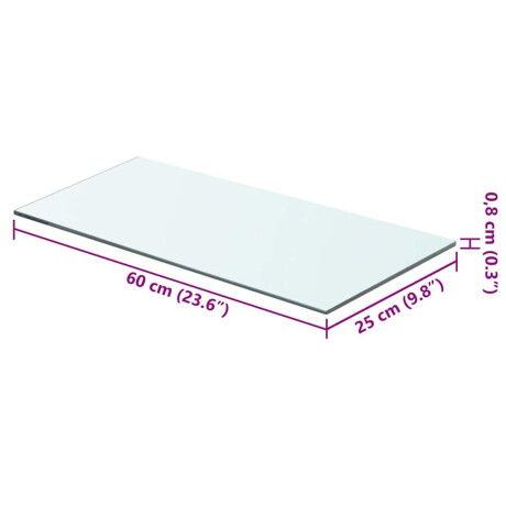 vidaXL Wandschap transparant 60x25 cm glas afbeelding3 - 1