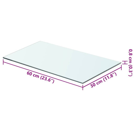 vidaXL Wandschap transparant 60x30 cm glas afbeelding3 - 1