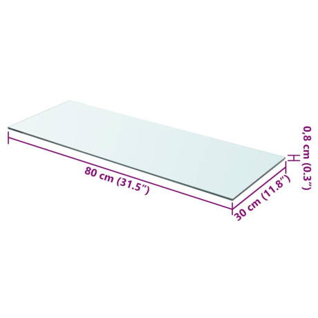 vidaXL Wandschap transparant 80x30 cm glas afbeelding3 - 1