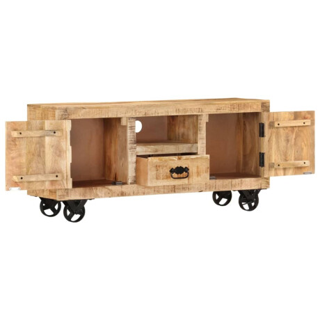vidaXL Tv-meubel 110x30x50 cm ruw mangohout afbeelding3 - 1