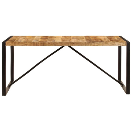 vidaXL Eettafel 180 cm massief ruw mangohout afbeelding3 - 1