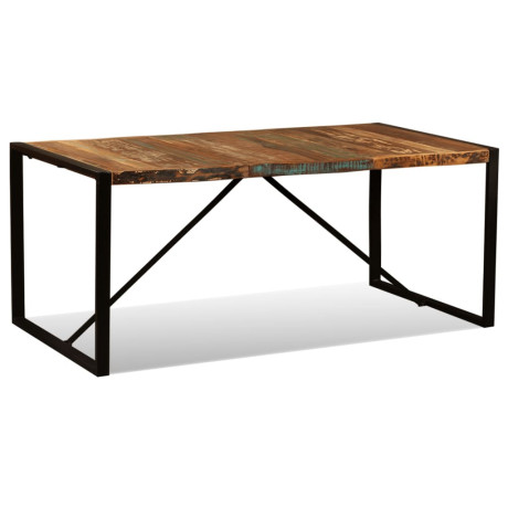 vidaXL Eettafel 180 cm massief gerecycled hout afbeelding3 - 1