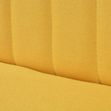 vidaXL Bank 117x55,5x77 cm stof geel afbeelding3 - 1