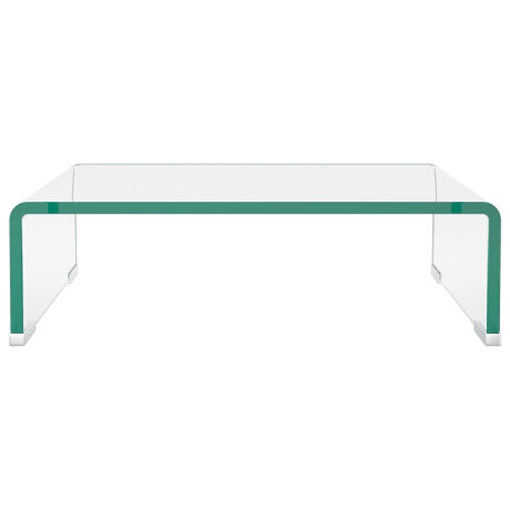 vidaXL Tv-meubel/monitorverhoger transparant 40x25x11 cm glas afbeelding3 - 1