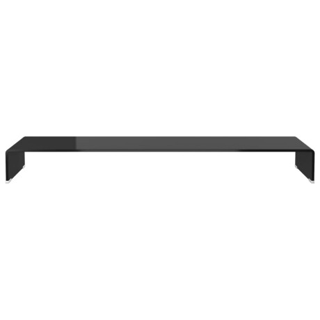 vidaXL TV-meubel/monitorverhoger zwart 120x30x13 cm glas afbeelding3 - 1
