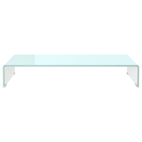 vidaXL Tv-meubel/monitorverhoger 80x30x13 cm glas groen afbeelding3 - 1