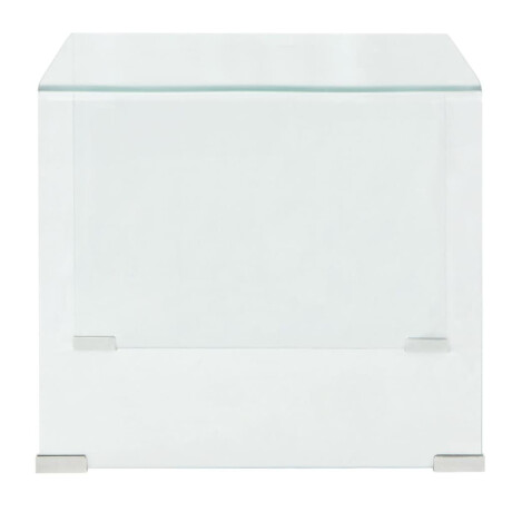 vidaXL Salontafel transparant 49,5x50x45 cm gehard glas afbeelding3 - 1