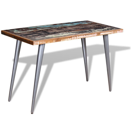 vidaXL Eettafel 120x60x76 cm massief gerecycled hout afbeelding3 - 1