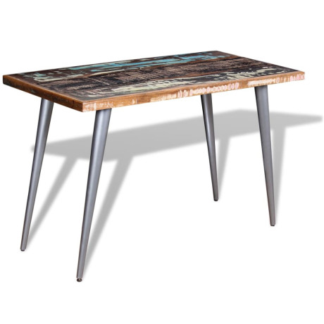 vidaXL Eettafel 120x60x76 cm massief gerecycled hout afbeelding3 - 1